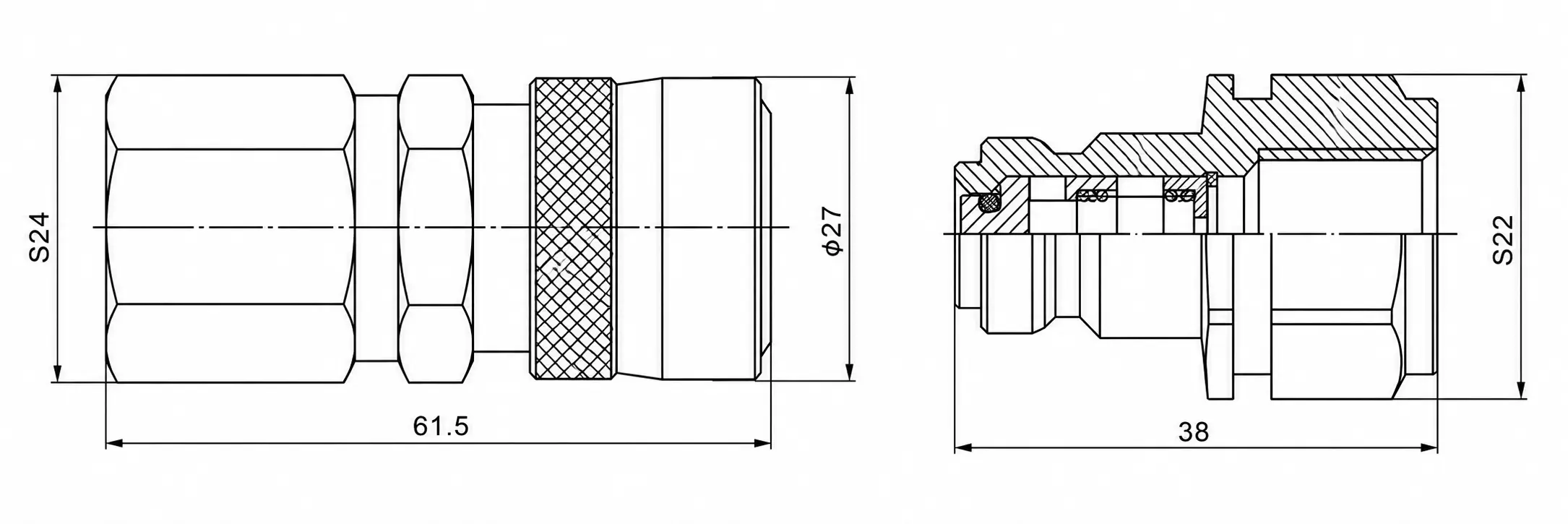 ZY-WS coupling sectional drawing